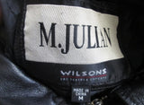 EUC MENS M. JULIAN WILSONS Leather moto jacket coat parka BLACK M riding