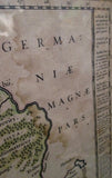 Vintage Antique GALLIA VETVS LATIN EUROPE Framed MAP Atlas Cartography 24X28"