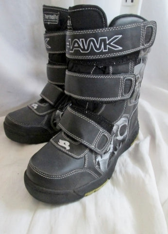 Boys Kids TONY HAWK Insulated Waterproof Rain Snow Boots Winter SKULL 5 BLACK