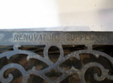 Antique USA Cast Iron Floor Wall Return Register Grate Vent Architectural Salvage 12" BLACK