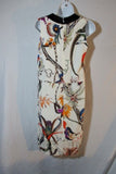 NEW NWT WOMENS BALENCIAGA PARIS Sleeveless Floral dress 38 / 6 WHITE MULTI