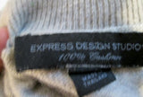 Womens EXPRESS DESIGN STUDIO Cashmere Turtleneck Sweater Pullover GRAY M Top