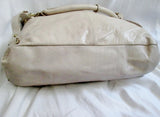 TOPSHOP GENUINE LEATHER satchel shoulder saddle bag tote WHITE CREME Briefcase