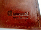 NEW MARASCHI ITALY CALF LEATHER GOODS Pocket Planner BROWN Agenda Wallet Organizer Tuscany