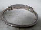 Signed 925 STERLING SILVER BABY CHILD Bracelet Cuff Bangle RED 11g Inlay