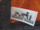 Vtg Hermes Paris BLUE LEOPARD Germany France Beach Bath Towel RARE