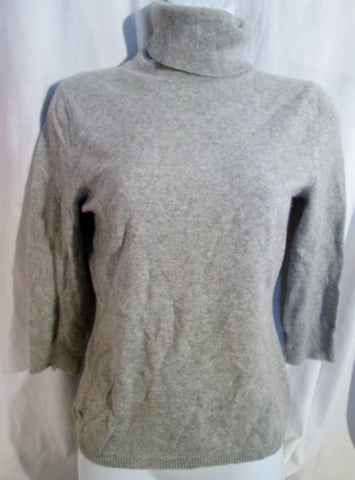 Womens EXPRESS DESIGN STUDIO Cashmere Turtleneck Sweater Pullover GRAY M Top