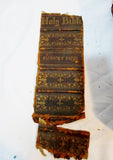Antique HOLY BIBLE DOUAY RHEIMISH VERSION Leather Book BROWN OVERSIZE