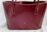 GUIA'S ITALY Genuine Leather Shoulder Bag Tote Satchel Purse Handbag WINE RED Burgundy