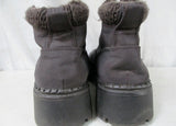 Womens SNOWBOUND Winter Faux Fur Lined Snow Rain Boot Shoe BROWN 8 Knit