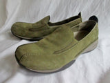 Womens MERRELL PRIMO MOC II Suede Leather Slip on Shoe 8.5 OLIVE GREEN Walking
