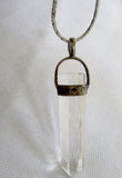 23" CRYSTAL STONE Healing Rock STERLING SILVER Pendant NECKLACE Lariat