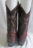 Old West Boys' Oiled Leather Western Cowboy Boot Pointed Toe 8152 BROWN Sz 2