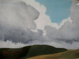 SIGNED Clemens Rességuier CANADIAN SKY PAINTING ART Landscape Gilt Frame