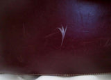 GUIA'S ITALY Genuine Leather Shoulder Bag Tote Satchel Purse Handbag WINE RED Burgundy