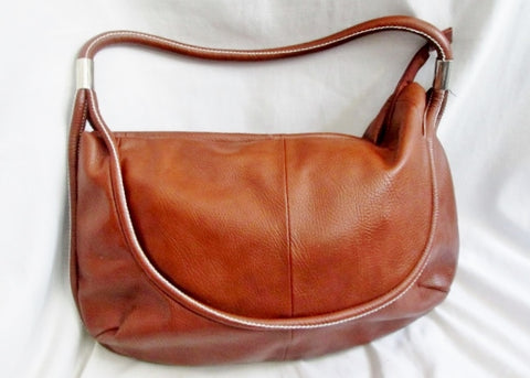NEW EMME TRENTA vegan faux leather hobo satchel shoulder bag sling BROWN L boho