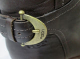 Womens UGG AUSTRALIA 1921 AMBERLEE Leather BOOT Shoe BROWN 7 Moto