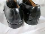 Mens SALVATORE FERRAGAMO Patent Leather Cap Toe OXFORD Loafer Shoe 7.5 BLACK Italy