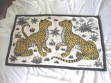 Vtg Hermes Paris WHITE LEOPARD Germany France Beach Bath Towel RARE