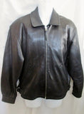 MENS COUTURE BY J. PARK Lambskin LEATHER Moto Riding bomber jacket BLACK S coat