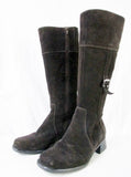 Womens LA CANADIENNE Suede Leather Tall BOOT Shoe Waterproof BROWN 6