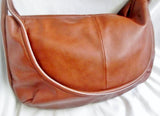 NEW EMME TRENTA vegan faux leather hobo satchel shoulder bag sling BROWN L boho