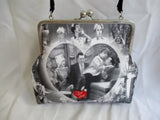 I LOVE LUCY TV Show Vintage Television Satchel Shoulder Bag WHITE BLACK purse