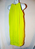 NWT New CELINE CADY Sleeveless Short SILK Pleated Dress 38 / 6 YELLOW Womens