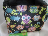 NEW NWT LILY BLOOM OWL COOLER Picnic Lunch Work Bird Sack Bag BLACK