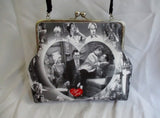 I LOVE LUCY TV Show Vintage Television Satchel Shoulder Bag WHITE BLACK purse
