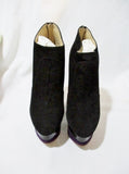 CHARLOTTE OLYMPIA BOWIE STRIPE WEDGE Bootie Shoe 36.5 6 BLACK Purple Platform