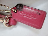 COACH NEW YORK Leather Wristlet Purse Wallet Coin Purse Zip RED CHILE