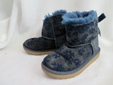 Toddler Kids UGG 1091969T MINI BAILEY BOW FLOWERS SUEDE Boot 11 BLUE Girls