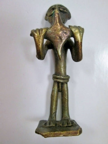 Vintage Bronze Brass Handmade African Figurine Statue MAN CHRISTMAS STAR 4 POINT
