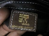 MUNDI Suede Leather Shoulder BAG Hobo Satchel CHOCOLATE BROWN M