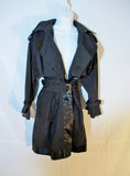 NWT NEW DRIES VAN NOTEN ROZA TRENCH jacket coat S BLACK NWT Belt