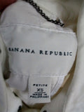 Womens Ladies BANANA REPUBLIC Cotton TRENCH COAT Jacket XS WHITE Petite