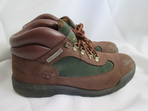 Mens TIMBERLAND 10025 Leather HIKING Boots Trekking BROWN 10.5 GREEN