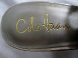 Womens COLE HAAN Leather Pump Heel Shoe 7.5 METALLIC GOLD NIKE AIR Strappy