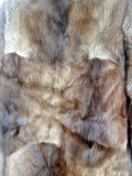 Vintage Womens Luxury Genuine MUSKRAT Fur Long Coat Jacket S BROWN SOFT