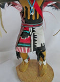 Handmade 14" KACHINA DOLL NATIVE AMERICAN Indian EAGLE DANCER Feather Shell