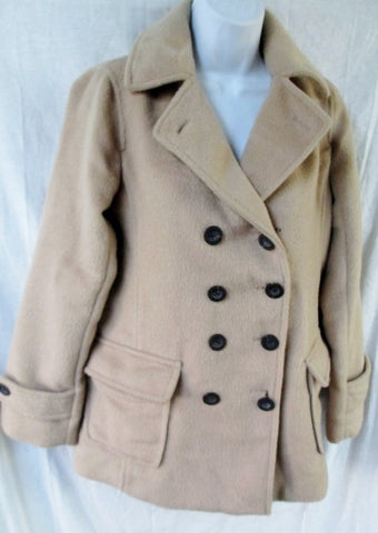 E Hyphen World Gallery Wool jacket coat Peacoat CHESTNUT BROWN S