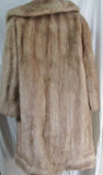 Vintage Womens L.L. BERGER Genuine MINK Fur Parka Coat Jacket BROWN M ESTATE FIND