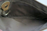 STONE MOUNTAIN Leather Baguette Purse Wallet Clutch Pouch Case BROWN Organizer
