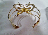 SILVER Jewel Encrusted BUTTERFLY MOTH Bracelet Cuff Band Shackle Arm Body Adornment