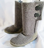 Girls Youth UGG AUSTRALIA 5649 CLASSIC CARDY KNIT Sweater BOOTS Shoes GRAY 3