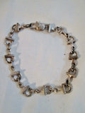 Signed 925 STERLING SILVER Bracelet Hinged Jewelry HARNESS Steampunk Pacifier