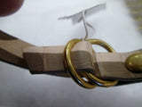 NEW NWT J.CREW ALLIGATOR CROC LEATHER Bracelet Arm Band Jewelry Cuff Stud TAN