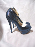 NEW CHARLOTTE OLYMPIA DOLORES High HEEL Pump Shoe Platform NWT ELECTRIC BLUE 36.5