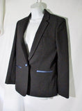 NEW NWT CELINE Set TWISTED WOOL Pant Suit 36 / 38 S BLACK BLUE FORMAL SILK